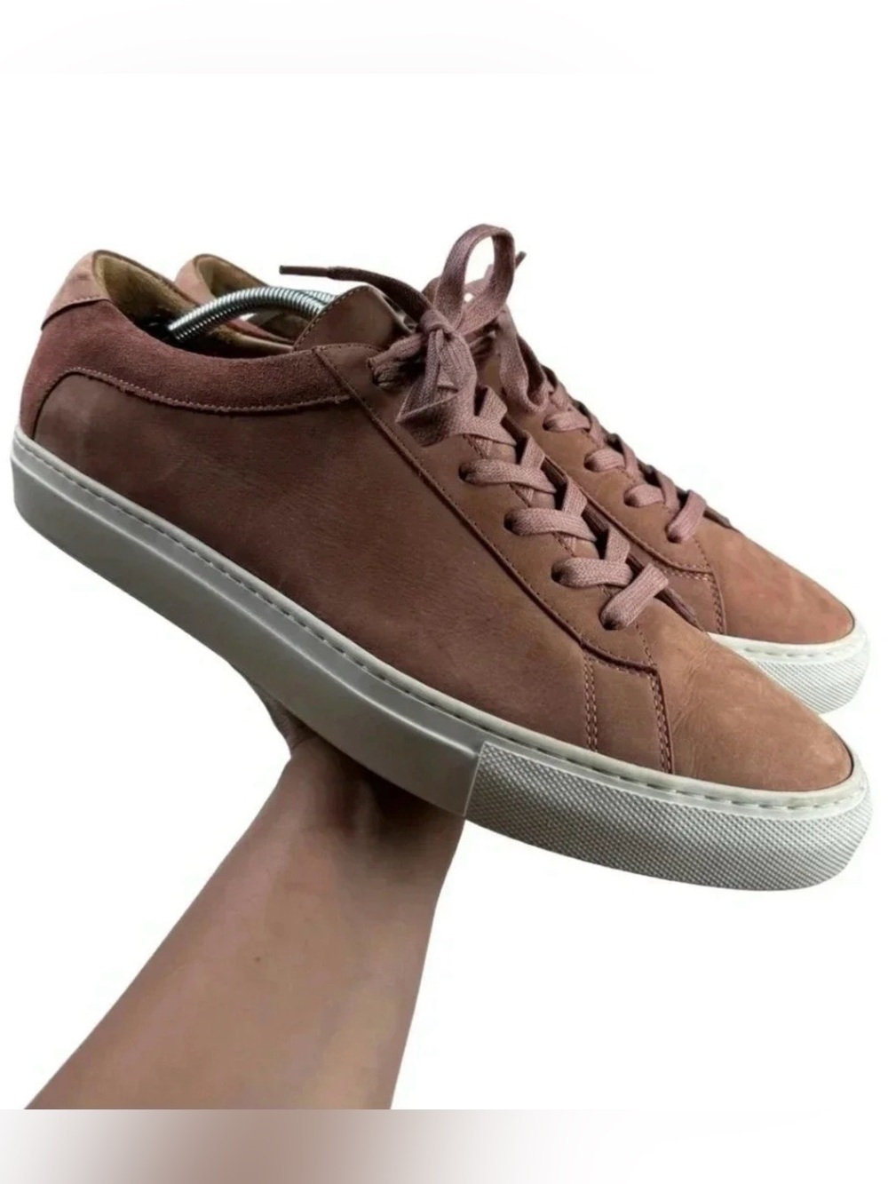 KOIO Capri Suede Leather Low Top Sneakers Clay Red